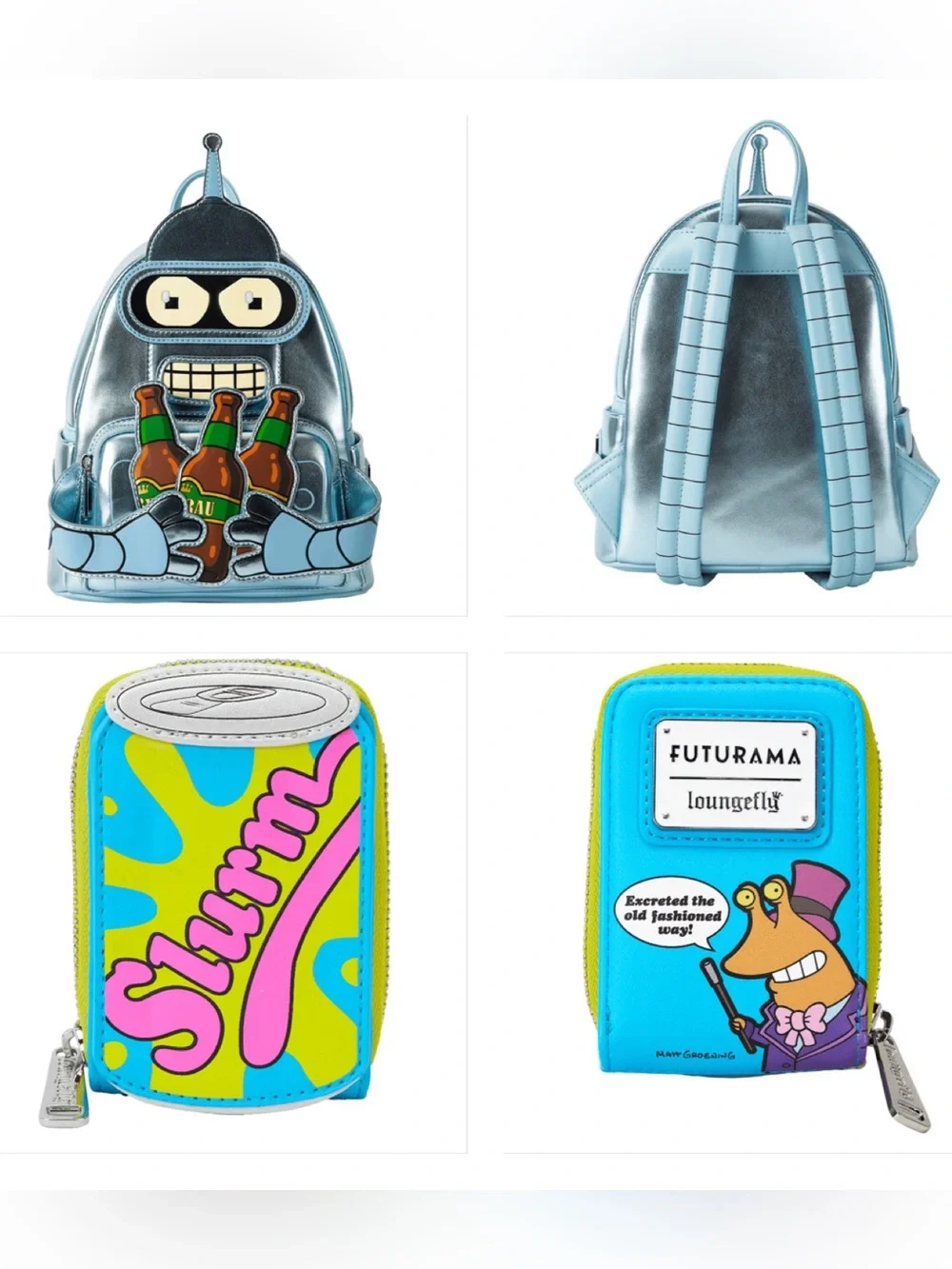 Loungefly WonderCon Limited Edition Futurama Bender Cosplay & Slurm Set